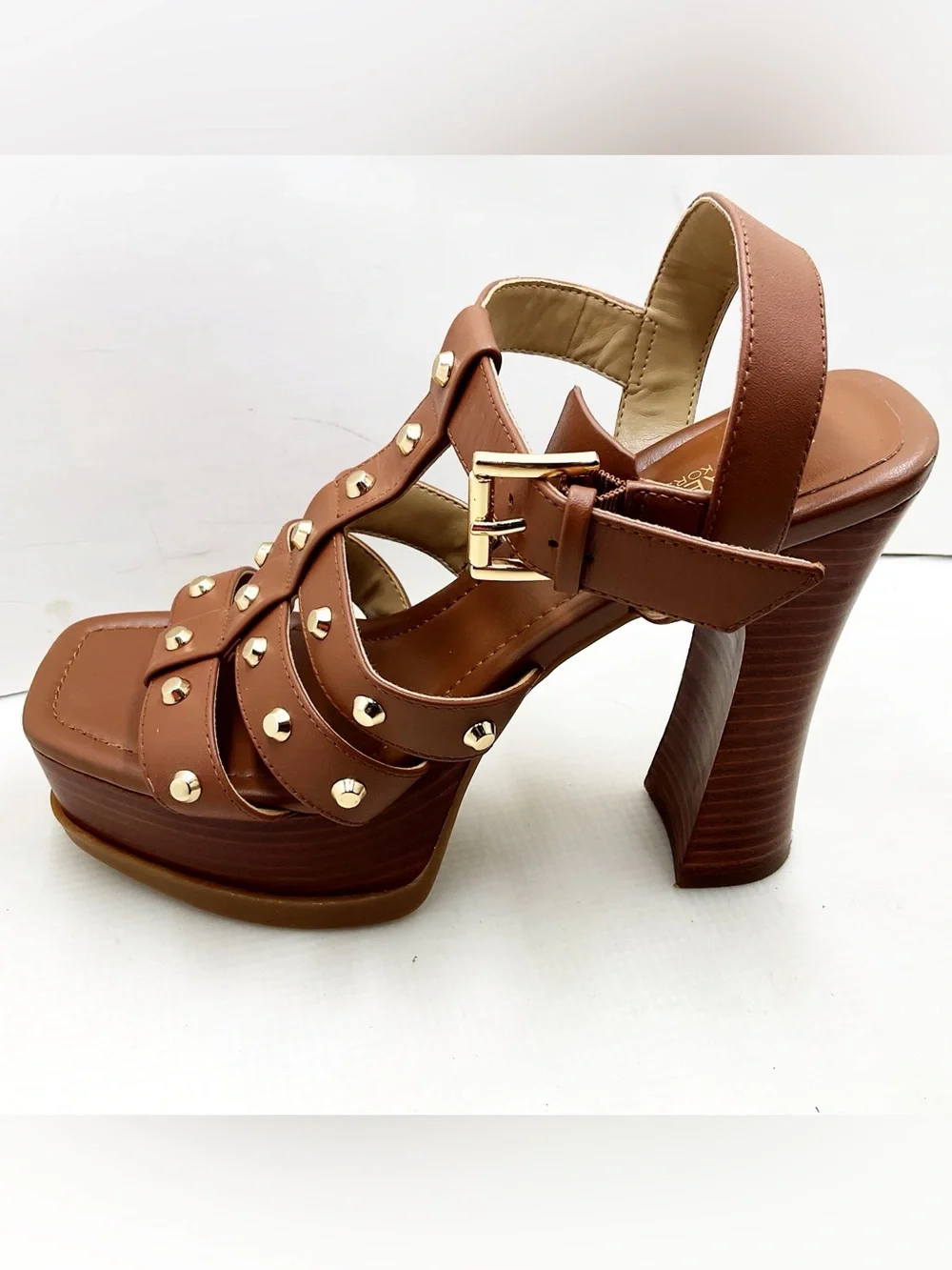 {Michael Michael Kors}Jagger Studded Leather Platform Sandals